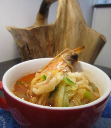 萝卜丝虾汤的做法