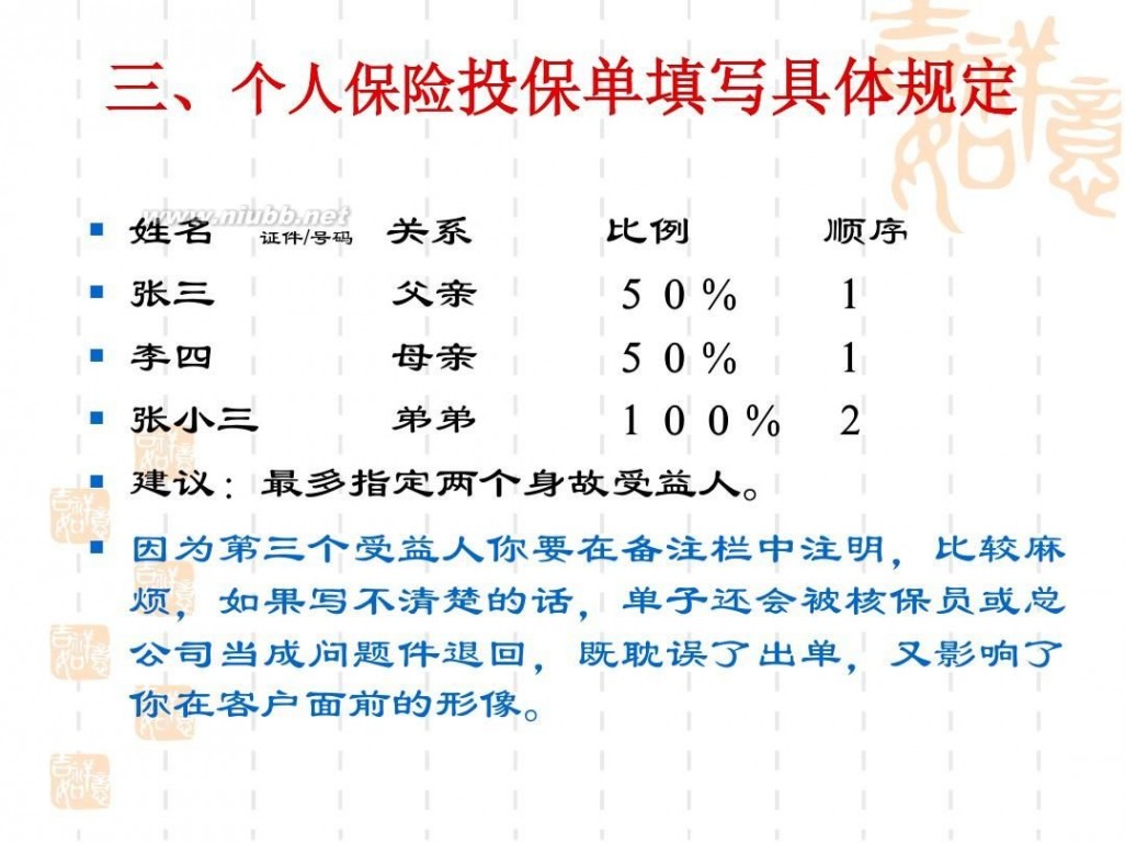 投保单 投保单填写