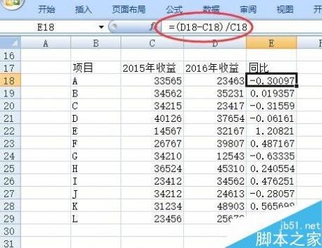 使用不同颜色区分excel中的正负数