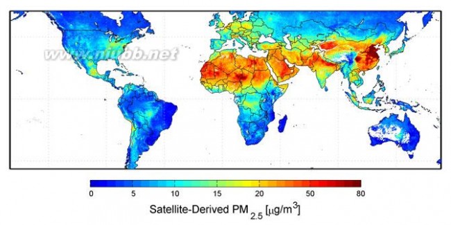 关于PM2.5－4：卫星监测PM2.5的分布；PM2.5－可吸入肺颗粒飘到了哪里？