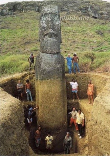 复活节岛巨石像其实都是有身体的！而且还有神秘的符号！