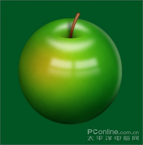 PS绘画教程：酸酸的青苹果