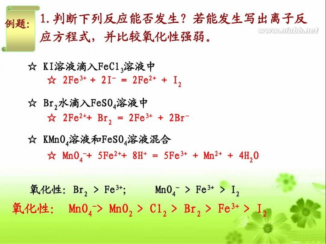 氧化还原反应ppt 《氧化还原反应》PPT课件