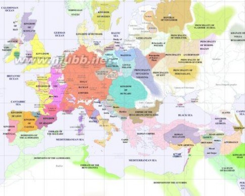 欧洲历史地图（每隔一百年一张）