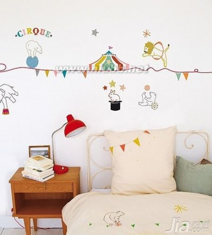 儿童卧室手绘墙 儿童房手绘墙画 想象力迸发的时代