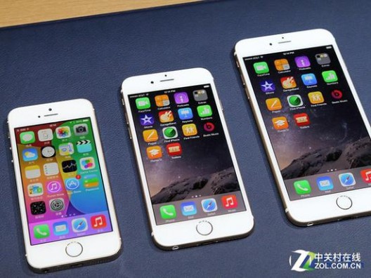 iPhone 5s、iPhone 6与iPhone 6 Plus