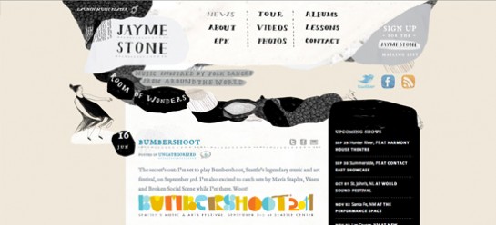 Jayme Stone blog design