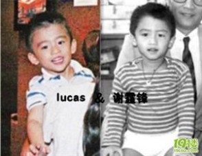 谢霆锋的儿子 谣传Lucas不是谢霆锋儿子，大家来看看他们的童年照大对比(图)-