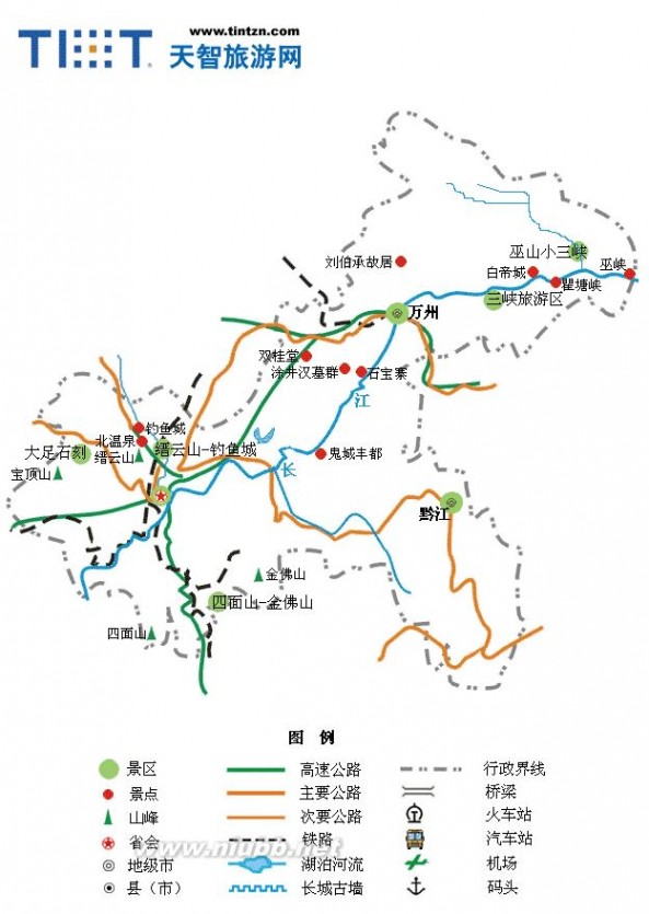 交通和景点大全：各省旅游简图_左岸右岸