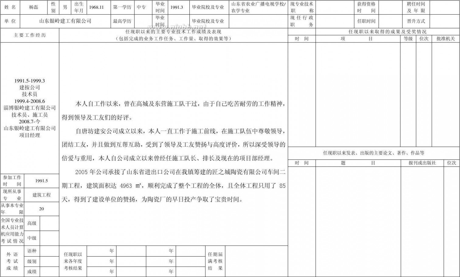 专业技术人员申报评审职称情况一览表 2011专业技术人员申报评审职称情况一览表