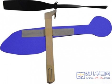 直升机模型制作图 小学生科技小制作：玩具直升飞机