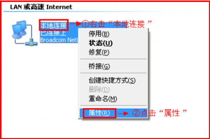 XP电脑本地连接属性