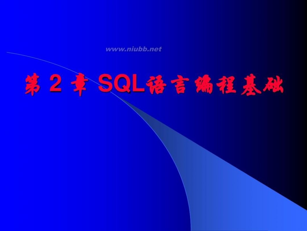 sql编程 SQL语言编程基础