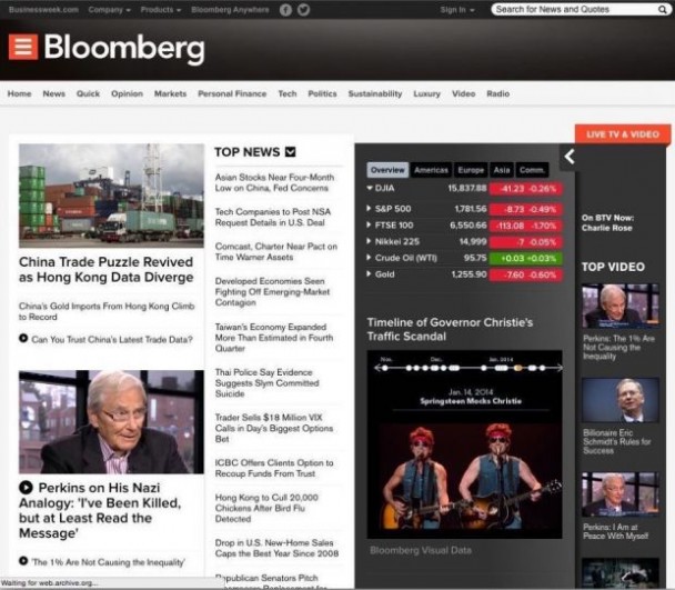 Bloomberg 新闻网站 彭博社网站 网站重新设计