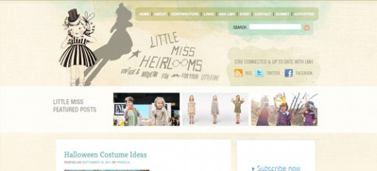 Little Miss Sheirlooms blog design