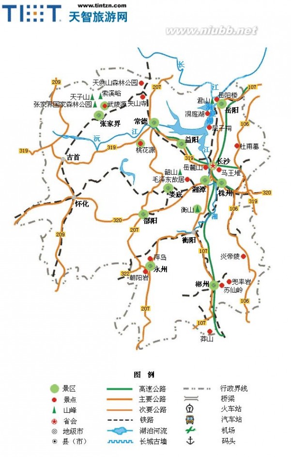 交通和景点大全：各省旅游简图_左岸右岸