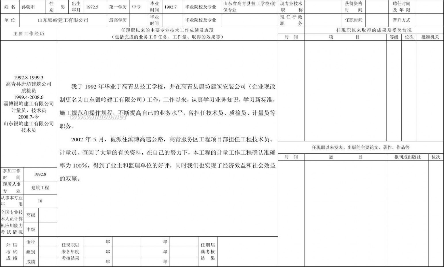 专业技术人员申报评审职称情况一览表 2011专业技术人员申报评审职称情况一览表