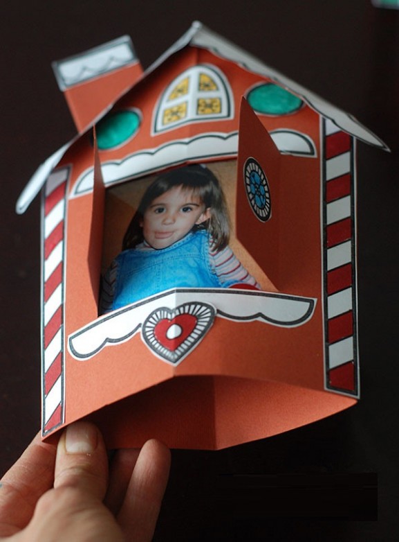 幼儿创意小房子相框手工制作