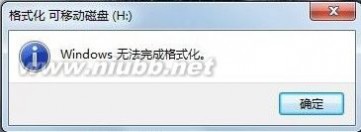 格式化u盘时弹出无法完成格式化提示该怎么办 u盘无法完成格式化